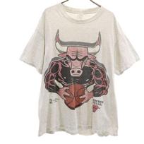 DELTA 90s Made in USA Old NBA Chicago Bulls Short sleeve T-shirt Men's Used gray