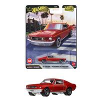 Hot Wheels Boorbird 1967 Custom Mustang Mini Car Toy Red JHW40 Ages 3 and Up gray