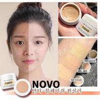 NOVO Concealer 24h nešiojamas dėmių dangtelis/acne mark cover/dangtelis nuo tamsių ratų 3,5g, 02#kūno spalva, 2 vnt. brown