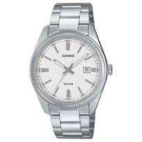 CASIO G SHOCK 50m atsparus vandeniui Kvarcinis mechanizmas Nerūdijančio plieno apyrankė Laikrodis Unisex Baltas ciferblatas MTP-1302DA-7AV White Dial white