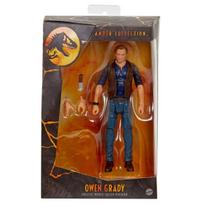 JURASSIC WORLD MATTEL 2020 AMBER COLLECTION 6 colių veiksmo figūrėlė OWEN GRADY Filmas Fallen Kingdom Juros periodo parkas Dinozauro figūrėlė Prekės Chris Pratt [Prekė] mėlyna