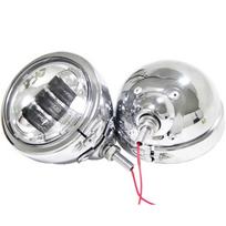4,5 colio priekinis žibintas Harley Davidson motociklui, automobiliui, universalus, atnaujinamas, LED rūko žibintas, papildomas žibintas Silver-no squid ring gray