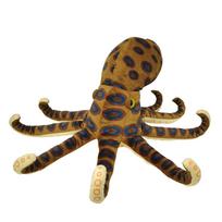 Yamani DIDELIS pliušinis žaislas leopardinis aštuonkojis rudas apytiksliai. H37.5 x W64.5 x D72.5cm 12084 brown
