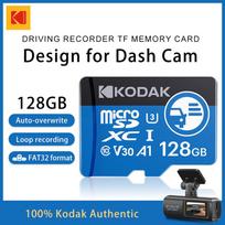 KODAK KD360 Didelio greičio Micro SD kortelė 32GB/64GB/128GB/256GB automobilio vaizdo registratoriui ir transporto priemonės kamerai, 4K vaizdo įrašymas 128GB black