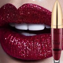 Lip Palette Diamond Shimmer Pearl Glossy Lip Gloss Waterproof Long Lasting Nonstick Cup Matte Glitter Liquid Lipstick Glaze Makeup, 04 black