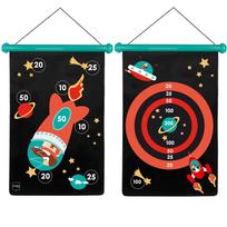 Scratch Magnetic Dart Game Space Rocket Double Sided Soft Dart Board Wall Hanging 6182001 Genuine Product & juoda