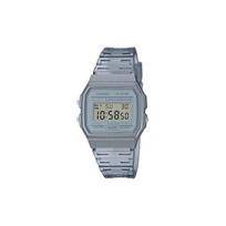 Casio DIGITAL series-square, trendy, cute, sports, waterproof, quartz movement, resin strap, Japanese and Korean watch, men's watch, gray F-91WS-8DF pilka spalva