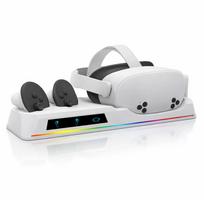 Quest 3S VR Charging Stand Dock Desktop Headset Controller Simultaneous Charging LED Indicator Design Meta Exclusive - & - Type-C - Space-Saving