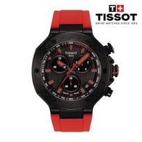[Tissot] T-Race Quartz Chronograph 45MM (Red Rubber) T141.417.37.061.01 black