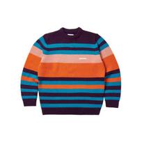 Palace Heavy Stripe Knit Orange Unisex Tops P24KW014 XL red