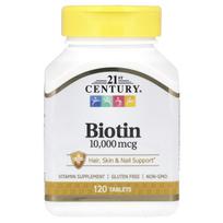 21st Century, Biotin, 10,000mcg, 120 tablets