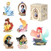 52TOYS Disney Princess Art Gallery Blind Box Figure, Painted Collectible Doll, Desktop Decor Toy, Gift for Disney Fans, Kids, Collectors (1 Box) beige