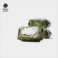 Babycare Camellia Newborn Soft Wet Wipes gray