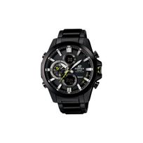 Casio EDIFICE Madingas Vandeniui atsparus Kvarcinis Mechanizmas Nerūdijančio Plieno Apyrankė Japonų ir Korėjiečių Laikrodis Vyriškas Laikrodis Juodas Ciferblatas ECB-500DC-1 juoda