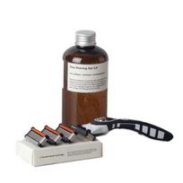Lazy Society 5-blade razor shaving package simple, shaving handle + 5-blade..., 1 set ,Korean razor blade gray