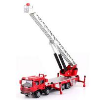 KDW 625012 Die-cast Ladder Fire Truck Heavy Equipment Model gray