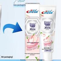 Crest Fragrance Lock Whitening Toothpaste Vibrant Peach Flavor white