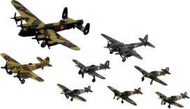 Skywave Series WW2 British Air Force Aircraft Set 1 Plastic Model Kit S32 Pit-Road 1/700 black