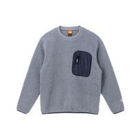 New Era FW21 Originators Boa Fleece Color Block Crewneck Pocket Sports Sweatshirt Unisex sweatshirt Gray 12866439 XL