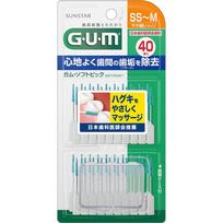 Sunstar GUM. Minkšti kramtomosios gumos krapštukai, bekvapiai, SS-M dydžio, 40 vnt.. Tarpdančių šepetėlis Dantų priežiūra (tarpdančių valikliai) Nuimkite vieną iš minkštų kaiščių. Įterpti i