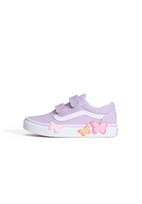 VANS Pirmieji vaiko vaikščiojimo bateliai šviesiai violetinė / oranžinė / rožinė / balta