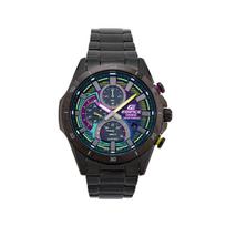Casio Edifice Cyberpunk tema Neoninė serija Speciali dovanų dėžutė Vandeniui atsparus Verslo kvarcinis mechanizmas Laikrodis Vyriški laikrodžiai Juodas EFS-S610CP-1AVUPRC Black Purple Green Watch Dial gray