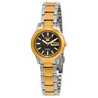 SEIKO Automatic Mechanical Movement Stainless Steel Strap Watch Women's Watch Black Dial SYMD94 Black Dial beige