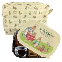 Peter Rabbit sealed plate lunch box 3985 + pocket set, ivory, plate + lid + pocket, Popular Korean parenting items beige