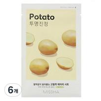 Missha Airy Adhesive Sheet Mask Potato, 1 pack, 6 pieces beige