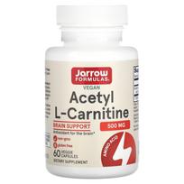 Jarrow Formulas, Acetil L-karnitinas, 500 mg, 60 daržovių kapsulių