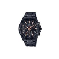 Casio EDIFICE Waterproof Versatile Black Chain Quartz Movement Stainless Steel Strap Japanese and Korean Watch Men's Watch Black Dial EFV-540DC-1B juoda