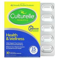 Culturelle, probiotics, health and wellness, 15 billion CFU, once daily, 30 veggie capsules