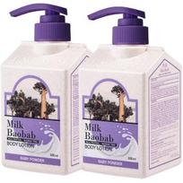 Milk Baoba Body Lotion Baby Powder flavor, 500ml, 2 korean cosmetics gray