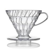 HARIO V60 Skaidrus lašintuvas 02 Skaidrus 1-4 puodeliams kavos Rankinis lašinimas Pagaminta Japonijoje VDR-02-T white