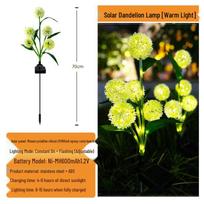 Solar LED Dandelion Garden Stake Light yellow