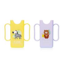 Flexa mini pakuočių laikiklių 2 dalių rinkinys, geltonas, violetinis, 1 rinkinys white