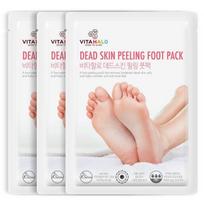 Vitahalo dead skin peeling foot pack, 3 pieces, 1 set white