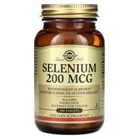 Solgar, Selenas, 200 mcg, 100 tablečių