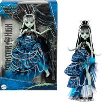 Monster High Lėlė Frankie Stein Stiliaus Dygsnis Mada Kolekcinis Mėlynas Languotas Aukštosios Mados Suknelė ir Siuvimo Įkvėpti Aksesuarai („Amazon“ išskirtinis) black