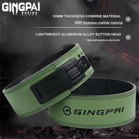 Jingpai Leather Lever Powerlifting Belt L žalia