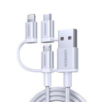UGREEN 3-in-1 USB Charging Cable white