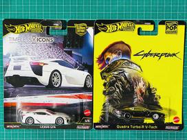 Hot Wheels LEXUS LFA Quadra Lexus Timeless Icons Quadra Turbo Cyberpunk 2077 Turbo-R V-Tech white