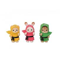 Sylvanian Families Sezoninis [C-66 Kūdikiai Ninja Trio] beige