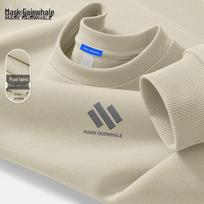 Mark Fairwhale Men's American Casual Crew Neck Sweatshirt XL beige