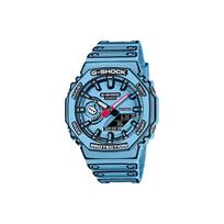 CASIO Unisex skystųjų kristalų/analoginis dvigubo ekrano serijos baltas laikrodis GA-2100MNG Blue Regular Watch Box gray