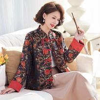 Elegant Chinese Style Button-Up Jacket for Women 3XL juoda