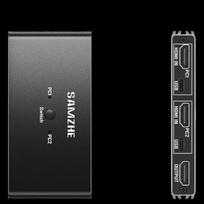 SAMZHE KVM-10 2-Port HDMI 2.0 KVM Switch gray