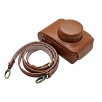 Snap-Button Camera Case for X100VI and X100F with Contrast Stitching, Leather Exterior, and Shoulder Carrying Band ruda
