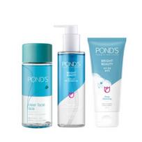 Pond's Clear Spa valomasis aliejus 200ml + Valomosios putos 200ml + MUR 120ml, 1 vnt. blue