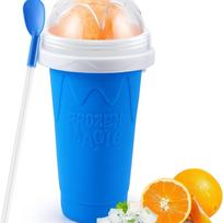 Slushie Cup, Slushy Maker Cup, Frozen Magic Squeeze Cups For Juice Milk Yogurt Ice Cream Make, Diy Cooling Cup With Lid blue